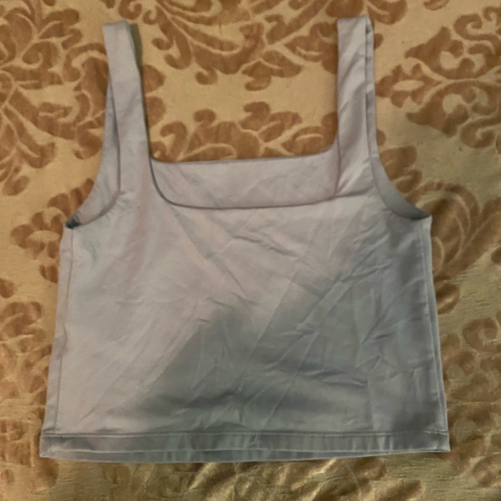Light blue cropped tank top